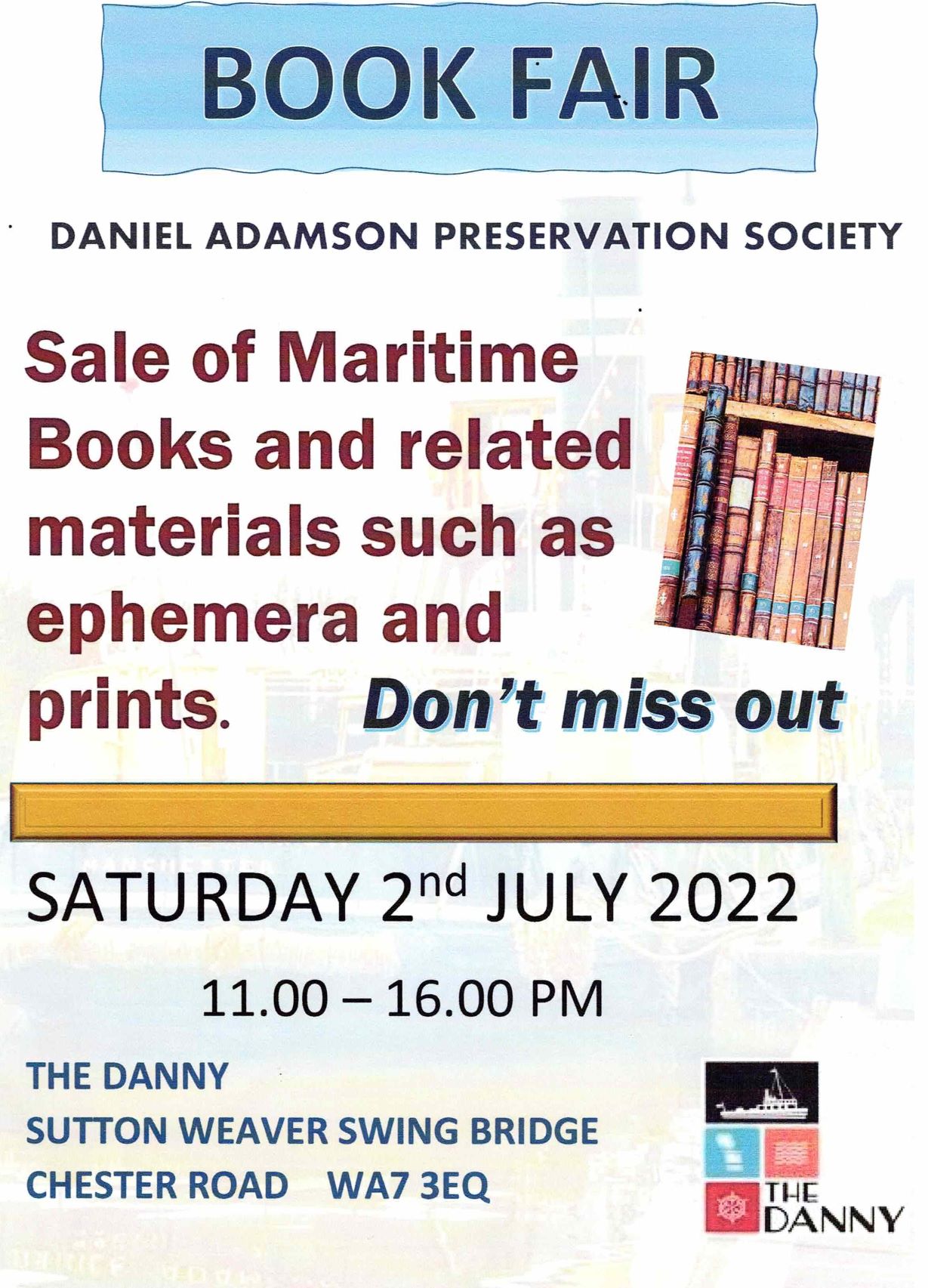 Book sale - to raise funds for The Danny